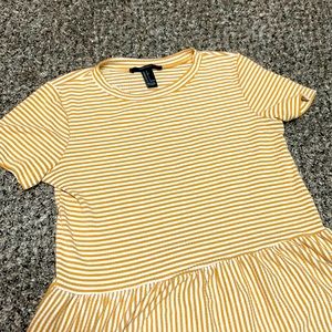 Forever 21 Soft Ruffled Yellow Top